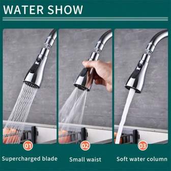 Aireador giratorio de 360 grados para grifo, filtro antisalpicaduras universal para fregadero, extensor multifuncional para grifo de cocina y baño, hecho de plástico y latón, 3 modos de rociado a prueba de salpicaduras, decoración para el hogar y el baño, decoración de otoño, de vuelta a la escuela