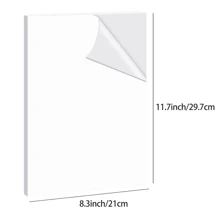 A4 Size 20/30 Sheets Glossy Printable Vinyl Sticker Paper, Glossy White Waterproof Self-Adhesive Paper 8.3*11.7 Inch, Suitable For Inkjet Printer - White - View 4