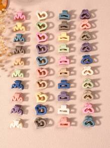 30 chiếc/gói Kẹp tóc hình trái tim nhỏ nhiều màu sắc cho bé gái, hình chim, phụ kiện tóc dễ thương, kẹp tóc thường ngày, thích hợp cho biểu diễn trên sân khấu - Nhiều màu - Xem 10