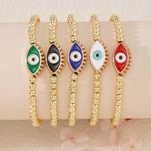 5 Vòng tay hạt cườm cho nữ Vòng tay bện hạt cườm vàng Làm thủ công hoàn toàn Chiều dài có thể điều chỉnh Nhiều màu Mắt Phục sinh Quà tặng Phục sinh Thời trang Thiết kế Bohemian đơn giản Vòng tay thanh lịch cho nữ Vòng tay hạt cườm vàng cho nữ Thích hợp để đeo hàng ngày Thích hợp để gấp lại Thích hợp để làm quà tặng - Vàng - Xem 4