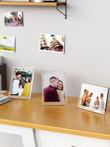 Cornice foto in plexiglass personalizzata da 6 pollici con supporto magnetico, cornice trasparente per esporre fotografie, calligrafia e opere d'arte - Multicolore - Visualizzare 6