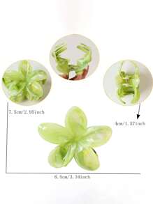 1 kẹp tóc hình hoa cho tóc dày, giữ chặt chống trượt, phong cách Hawaii, kẹp tóc đá cẩm thạch lớn dễ thương, kẹp chuối cho tóc mỏng, phụ kiện tóc cho phụ nữ quà tặng ngày lễ cho bé gái - Nhiều màu - Xem 3