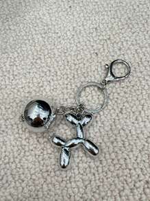 HXXOOS 1 Peça Pingente de Metal Estilo Ins de Moda Feminina Y2K, Pingente de Chaveiro de Metal Prateado para Bolsa, Mochila, Carro, Adequado para Mulheres, Profissionais de Colarinho Branco, Senhoras, Mulheres, Meninas - Use este pingente para realçar o estilo da sua bolsa