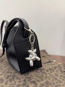 HXXOOS 1 Peça Pingente de Metal Estilo Ins de Moda Feminina Y2K, Pingente de Chaveiro de Metal Prateado para Bolsa, Mochila, Carro, Adequado para Mulheres, Profissionais de Colarinho Branco, Senhoras, Mulheres, Meninas - Use este pingente para realçar o estilo da sua bolsa