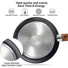 Premium Induction Cookware Sets - 12 Piece Gray Granite Nonstick Cooking Pan Set For Effortless And Healthy Cooking On Induction Hobs - Gray - View 11