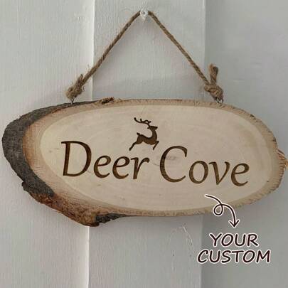 Personalized Wooden Slice Hanging Decor - Choose Your Own Information, Valentine's Day Decor Gift, Birthday, Graduation Ceremony, Multi-Functional, Durable, Decorative, Reusable, Exquisite, High-Quality, Colorful, Modern, Customizable, Personalized, Unique, Ideal Gift For Her, Boyfriend, Dad, Mom, Family, Friends