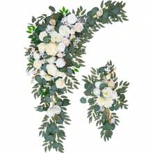 Lingqing Decoration Set Of 2 Wedding Arch Flowers,Artificial Flowers For Wedding Decor, Wedding Decorations For Reception And Wedding Backdrop, Valentine Day, Gift Gifts Birthday Graduation