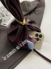 Bolso tipo tote de estilo elegante de oficinista, con forma de farol, bolso de mano pequeño de diseño de moda para mujer, bolso de trabajo ligero y de lujo con estilo de