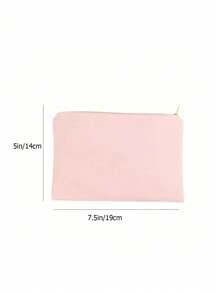 1 Pc Customized Text/Name/Blessing Message Women's Large Capacity Clutch, High-Grade Fashionable Casual Minimalist Cosmetic Bag, Unique Design
