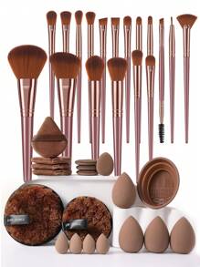 44/39/37/25/19/11/4/3teiliges Make-up Pinsel und Make-up Schwamm Werkzeug Komplett-Set. Enthält 25 Stücke Make-up Pinsel, 4 Stücke Make-up Schwämme, 4 Stücke Dreieck Make-up Puderquaste, 4 Stücke Fingerschwamm, 4 Stücke Mini Make-up Schwamm, 1 Stück Make-up Pinsel Reiniger Schüssel, 2 Stücke Make-up Entferner Quaste