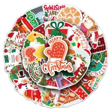 50 personalisierte Weihnachts-Graffiti-Aufkleber, Cartoon-Urlaub, kreative Dekoration, Gepäck- und Handyhüllen-Aufkleber