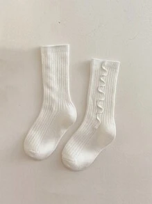 1 双蕾丝边婴儿/儿童袜子，柔软透气保暖蕾丝婴儿袜子，学生及膝袜，幼儿室内防滑袜子，适合日常穿着 - 彩色 - 查看 23