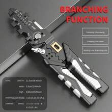 1PC 25 In One Electrician Special Multi-Functional New Wire Stripper Splicer Wire Winding, Wire Cutting, Wire Stripping And Wire Pressing Pliers - Multicolor - View 6