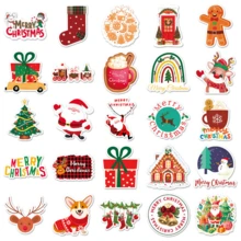 50 personalisierte Weihnachts-Graffiti-Aufkleber, Cartoon-Urlaub, kreative Dekoration, Gepäck- und Handyhüllen-Aufkleber
