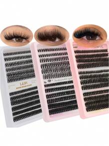 Libro plegable de apertura y cierre de pestañas postizas 3D híbridas de alta capacidad, calibre 32/14/12/10, ideal para principiantes, con una amplia selección de estilos y especificaciones, adecuado como regalo. Ofrece pestañas naturales, de estilo anime y super gruesas, que se pueden personalizar en cualquier estilo que se desee. - D - Ver 6