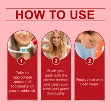 益生菌美白薄荷牙膏，清新口气，牙齿清洁和口腔护理，适合家庭和旅行的日常口腔护理 - 白色 - 查看 6