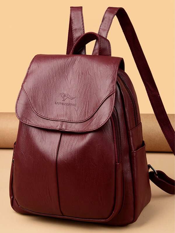 2023 NOWE Wysokiej Jakości Miękkie Skórzane Damskie Plecaki Retro Jednolity Kolor Torba Na Ramię Duża Pojemność Podróży Torba Szkolna Dla Dziewcząt