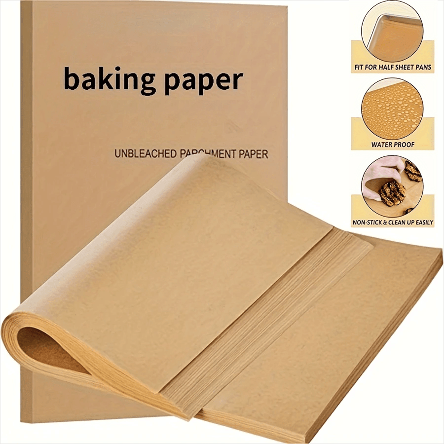 50/100/200pcs Premium Parchment Paper Sheets - Non-Stick, Oil & Waterproof Baking Liners For Air Fryer, Steamer, And Oven Cooking