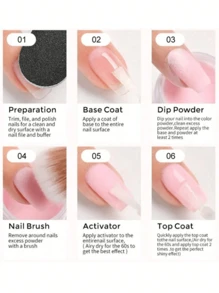 6色亚克力粉套装，裸粉色白色高光泽亚克力粉套装，美甲DIY艺术设计，6色亚克力美甲3D雕塑法式美甲延长及美甲雕刻，专业聚合物3D亚克力美甲套装，女士女孩礼物，持久易用