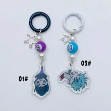 1 cái Khóa màu xanh sáng tạo Anime Nền tảng hạt cườm Vỏ điện thoại Chuỗi Thẻ Sách Dây treo Máy ảnh CCD Móc khóa Acrylic Trang trí túi đa năng Mặt dây chuyền - Nhiều màu - Xem 2