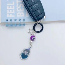 1 cái Khóa màu xanh sáng tạo Anime Nền tảng hạt cườm Vỏ điện thoại Chuỗi Thẻ Sách Dây treo Máy ảnh CCD Móc khóa Acrylic Trang trí túi đa năng Mặt dây chuyền - Nhiều màu - Xem 7