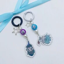 1 cái Khóa màu xanh sáng tạo Anime Nền tảng hạt cườm Vỏ điện thoại Chuỗi Thẻ Sách Dây treo Máy ảnh CCD Móc khóa Acrylic Trang trí túi đa năng Mặt dây chuyền - Nhiều màu - Xem 3