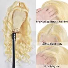 PAZAT 613 13x4 Lace Front Wig Human Hair 200 Density Blonde Body Wave Lace Front Wigs Human Hair Blonde Wig Human Hair 13x4 Lace Frontal Wig 613 Human Hair Wig For Women Short Bob Wigs(8-14inch)