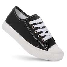 AIIstar Children's Unisex Sneakers Austar Girls Alstar Boys Youth Casual Flat Sole Colors - Đen và trắng - Xem 4