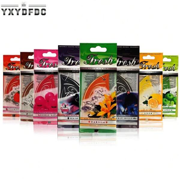 5-40 Pezzi di Deodoranti per Auto Naturali con Carta da Tè Profumata , Deodorante per Auto Appeso al Profumo di Vaniglia , Accessori Interni per Auto con Gemme