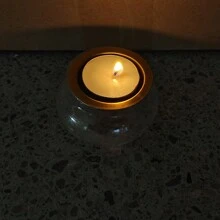 2 chiếc lư hương/đế nến hình bát vàng, bát sắt đa năng di động, đế nến ngày lễ, đế hương liệu (không bao gồm nến và hương) - Vàng - Xem 5