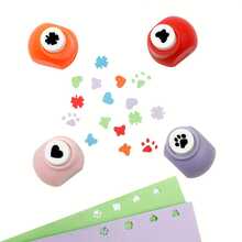 4 件装手持式 DIY 打孔机，适用于美甲、手工卡片制作、拼贴、心形、蝴蝶、三叶草、爪形打孔机、迷你打孔机、单孔打孔机 - 彩色 - 查看 6