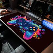 Game Controller Mouse Pad, Gamepad Computer Gaming Keyboard Mat, Large Office Desk Mat, With Sewn Edges And Anti-Slip Back To School Gaming Mouse Pad Desk Accessories Office Supplies Office Desk Accessories Mousepad Mouse Pad For Desk - Gamepad - View 1