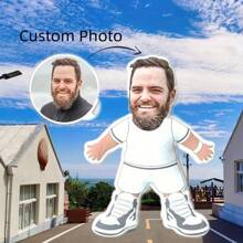 1pc Customized Fun Face Photo Throw Pillow - Personalized Cushion Suitable For Sofa, Bedroom, Car - Unisex, Ideal Gift For Christmas, Birthday, Valentine's Day - Multiple Sizes Available
