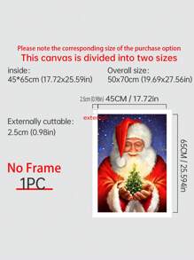 1 件帆布藝術印刷品,聖誕老人海報,藝術品壁畫,客廳家居牆壁裝飾,無框,節日禮物