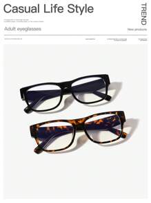 1/2/3 Pcs Bohemian Style Square Frame Casual Lightweight Reading Glasses For Women, Suitable For Daily Reading And Commuting - Multicolor - View 9