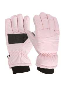 1 Pair Outdoor Ski Gloves, Thermal Lined Waterproof Warm Gloves For Boy, Girl And Kids, Solid Color Cycling Gloves - 1Pair - View 13