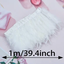 1 米/件手工火鸡羽毛头饰、节日派对装饰悬挂道具、化妆舞会、舞台表演服装配饰、DIY 工艺用品