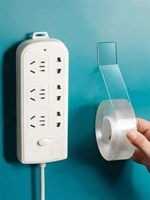 1pc, Băng keo hai mặt Nano có độ nhớt cao với móc dày chắc chắn và vật liệu Acrylic trong mờ có thể giặt được - Nhiều màu - Xem 1