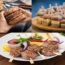 [竹签，300/200/100/50/10件套装，可重复使用，适用于家庭、餐厅、夜市、户外活动、水果店、学校用品 - 杏色 - 查看 4