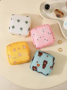 1/6pcs Travel Sanitary Pad Storage Bag, Used For Storing Sanitary Pads, Lingerie Liners, Tampons, Valentines Gift, Cosmetic Bag, Coin Purse, Mini Bag, Cute Menstrual Pad Organizer, Zipper Wallet, Back To School Sanitary Pad Organizer, Large Capacity Sanitary Pad Student Storage Bag, Ideal For Students And Girls, Storage Box,Home Stuff,Table,Home Decorations For Home Kitchen Bedroom Living Room Dining Room, Home Decoration Accessories, Decorative Box,Women Wedding Gift,Summer Travel Holiday Festival Must-Have