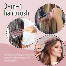 1 件装新款卷发定型通风发刷，塑造和定义女性卷发，卷发造型刷，用于解开和造型，减少拉扯和卷发分离，打造清晰的卷发，更适合卷发造型（粉色）