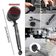 4 件套 2 英寸-2.28 英寸浓缩咖啡机清洁刷、咖啡压粉器、带小圆垫、清洁刷、咖啡机配件，适用于咖啡师、家庭咖啡店 - 整組 - 查看 5