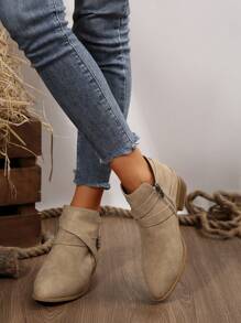 Fall/Winter 2025 Go With Black Dress,Women's Fashion Ankle Boots, New Arrival 2024 Pointed Toe Short Boots - Camel - View 4