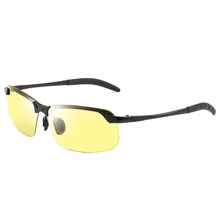 Yellow Polarized Night Vision Glasses, Unisex Driving Glasses At Night, Photochromic Lenses For Day And Night Use, Can Be Used As Fashion Glasses In Daytime Beach Accessories Glasses Shades For Summer Beach Vacation,Outdoor,Travel