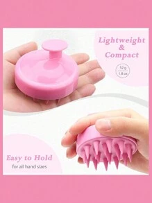 1PC Bàn chải massage da đầu, Dụng cụ gội đầu bằng rơm lúa mì, Bàn chải tóc bằng silicon, Bàn chải massage & làm sạch da đầu, Tẩy tế bào chết cho da đầu, Dụng cụ loại bỏ gàu, Phù hợp cho cả nam và nữ - Nhiều màu - Xem 12