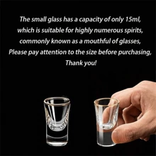 6 piezas, Vasitos, Vasos de chupito de 15ml/0.5oz, Tazitas pequeñas, Para bar, pub, club, restaurante y uso doméstico, Cristalería