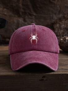 1 件男女通用蜘蛛网图案印花户外休闲时尚可调节棒球帽，柔软，适合所有季节