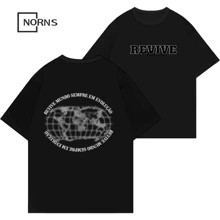 For Couples, Oversized T-Shirt For Hip Hop Streetwear. Fashion Style, Full Of Fashion. REVIVE. - 黑色 - 查看 1