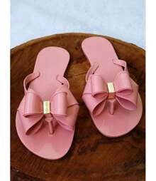 WOMEN'S DOUBLE BOW FLIP FLOPS NEW RELEASE IMMEDIATE SHIPPING - Màu be - Xem 1