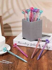 1/4/8/12PCS,Sparkling Crystal Diamond Ballpoint Pens - Retractable, Medium Point - Perfect For Weddings, Office, School, ChristmasAnd Valentine's Day Gifts, 6PCS/Set, Monochrome Calibration Tape, Mixed Color, Portable Calibration Tape, Calibration Tape, Student Use, Office Use